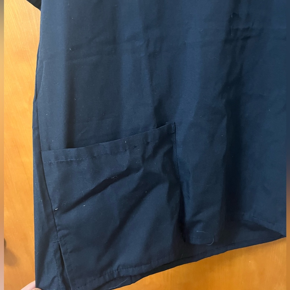 Navy blue scrub top